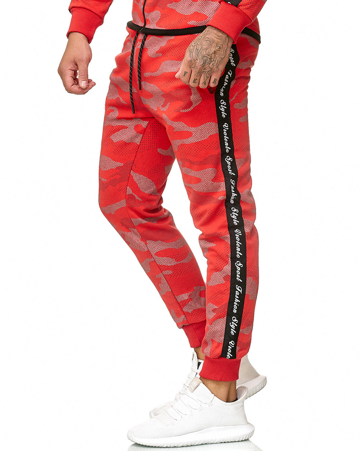 Red camo joggers online mens