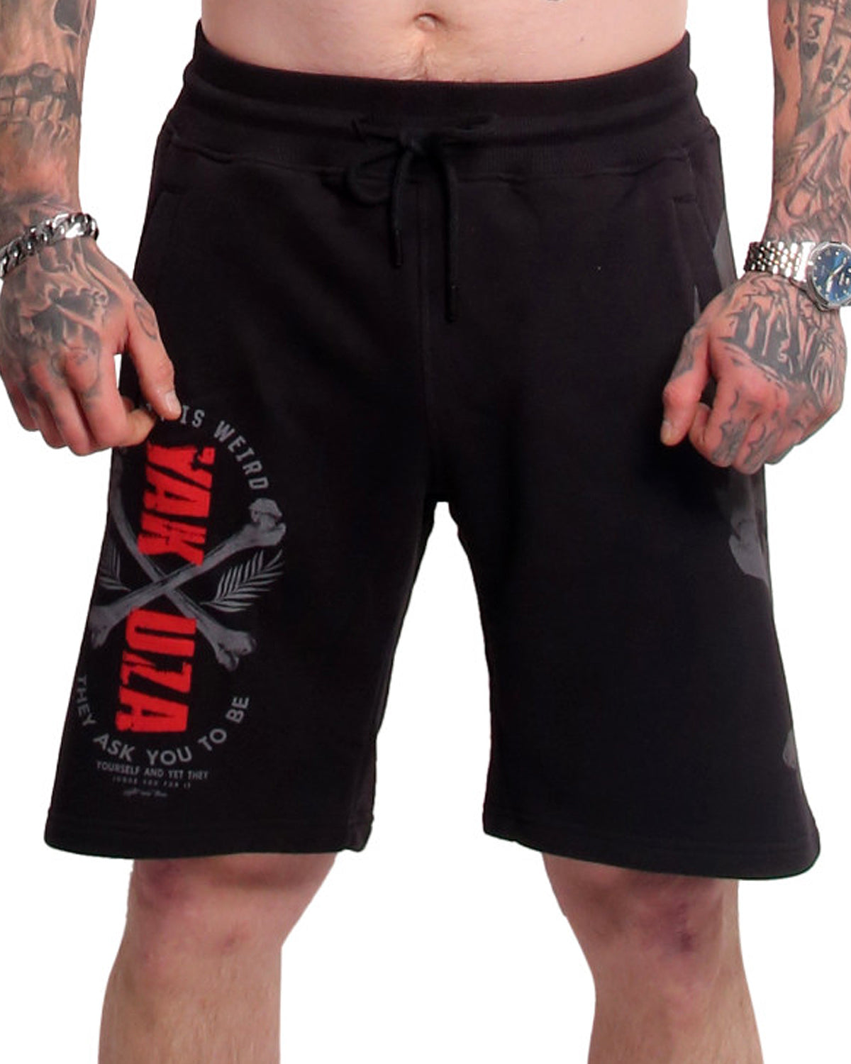 Yakuza Ink Weird collegeshortsit - Musta 4XL