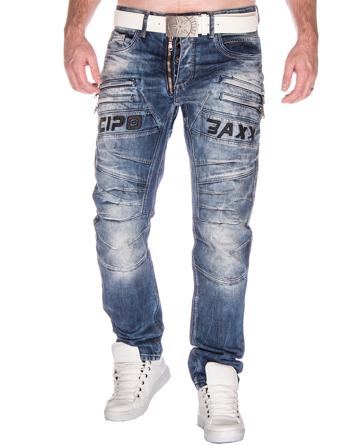 Cipo Baxx CD491 black jeans for men