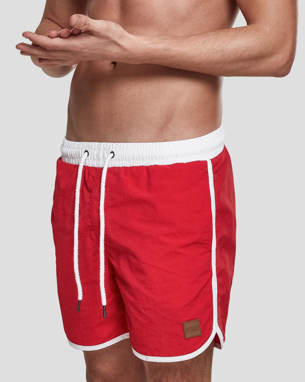 Retro swimming shorts - Red/White