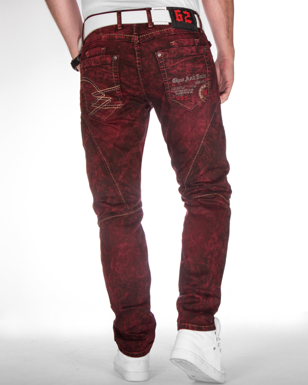 CD479 Koa jeans Burgundy