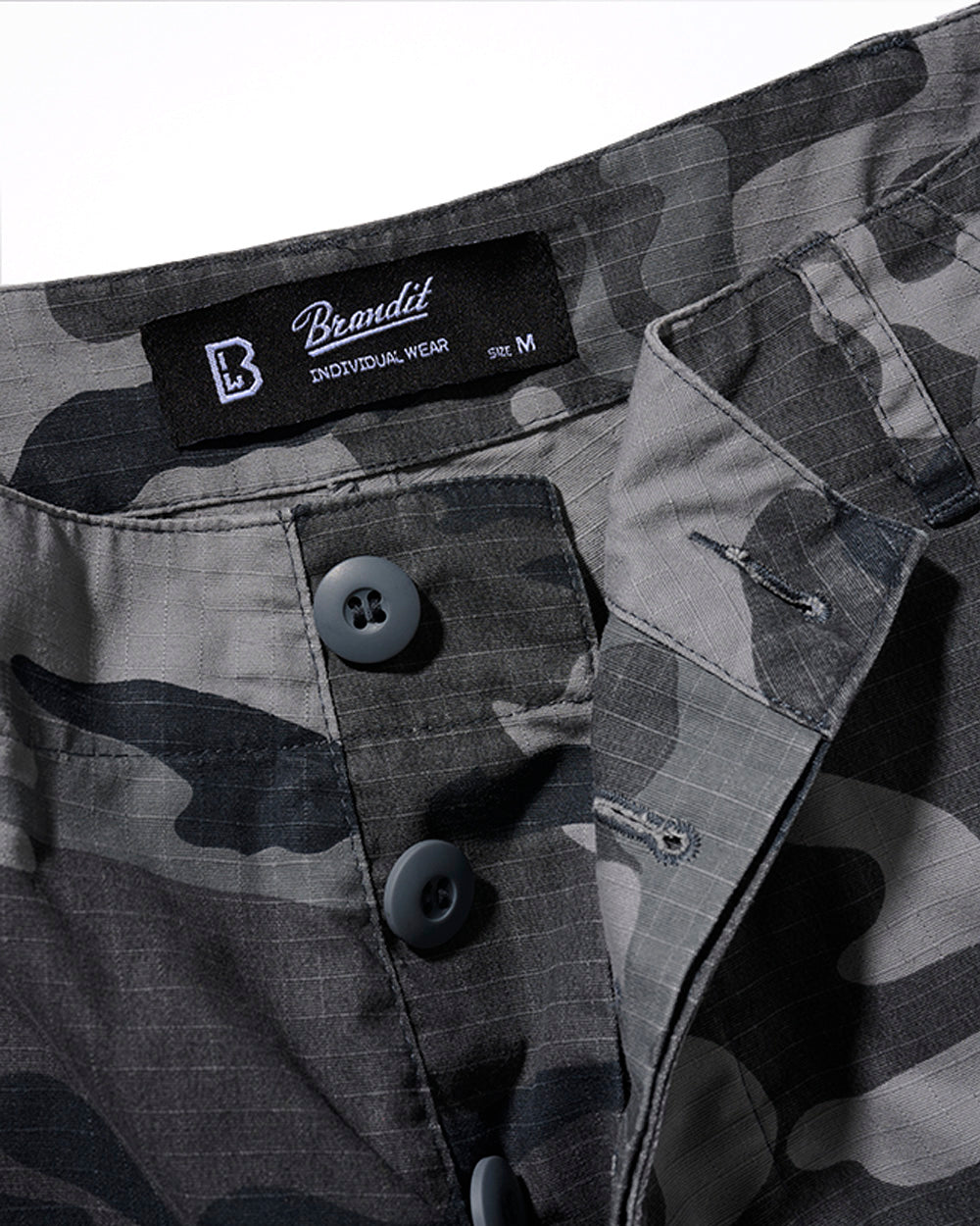 Brandit BDU Ripstop reisitaskushortsit - Harmaa camo