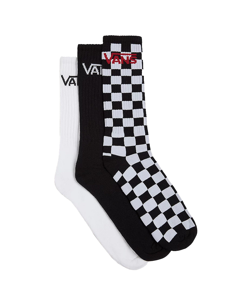 Vans Classic Crew sukat 3-pack - Musta/Valkoinen