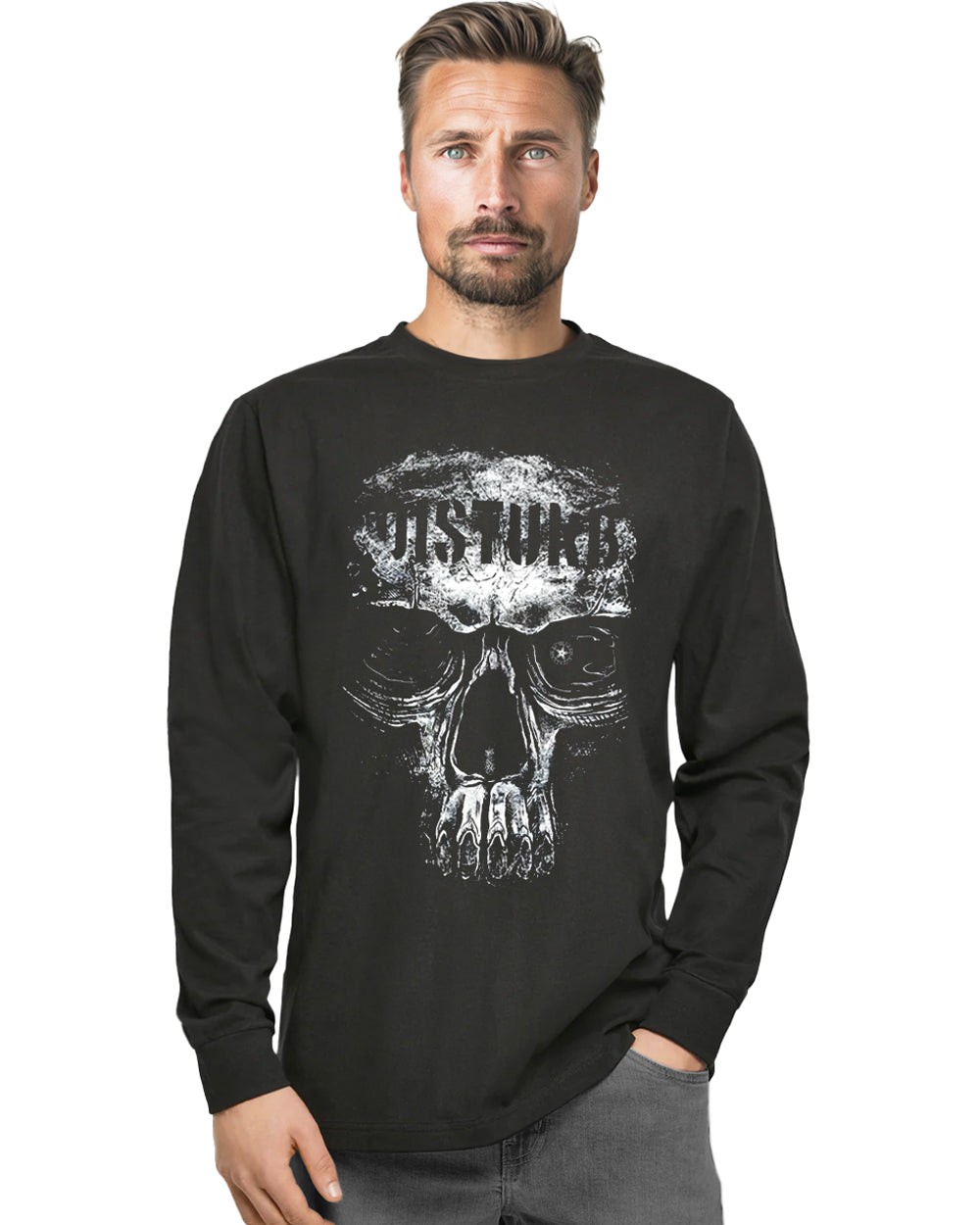 Disturb Clothing Disturb Skull pitkähihainen - Musta