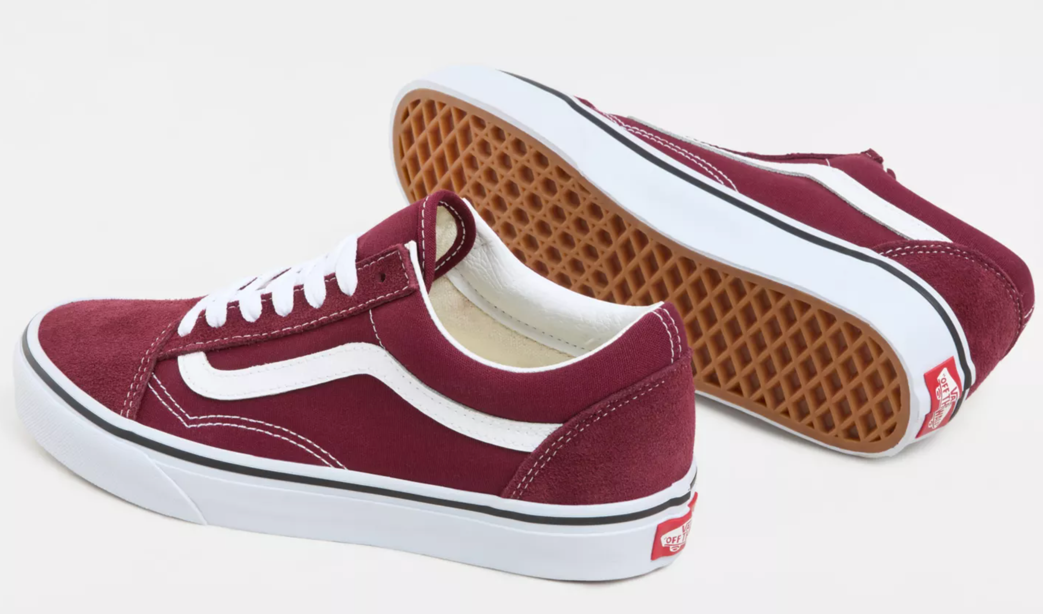 Vans Old Skool Low tennarit - Burgundi/Valkoinen