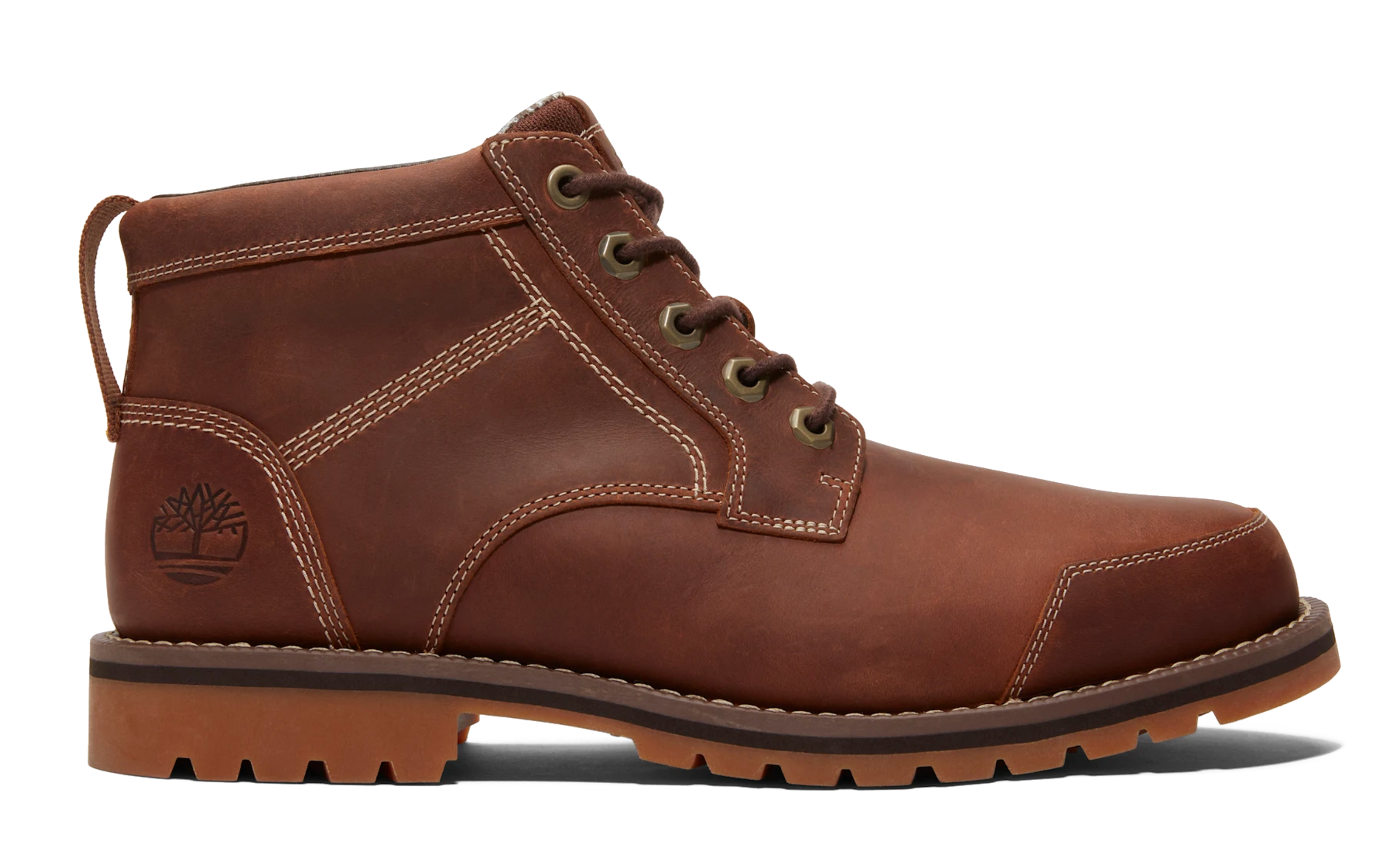 Timberland Larchmont Mid Lace nahkanilkkurit - Ruskea