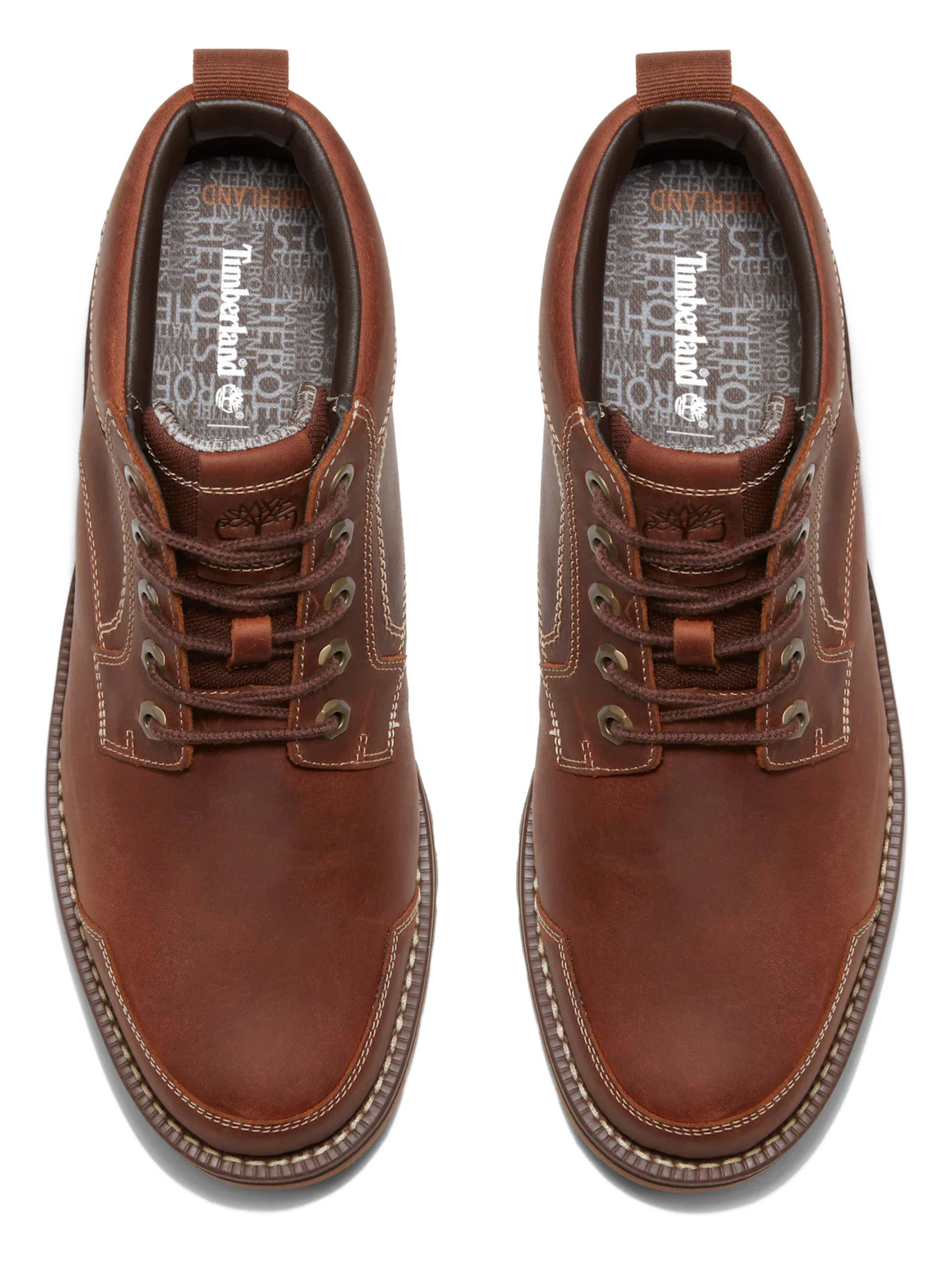 Timberland Larchmont Mid Lace nahkanilkkurit - Ruskea