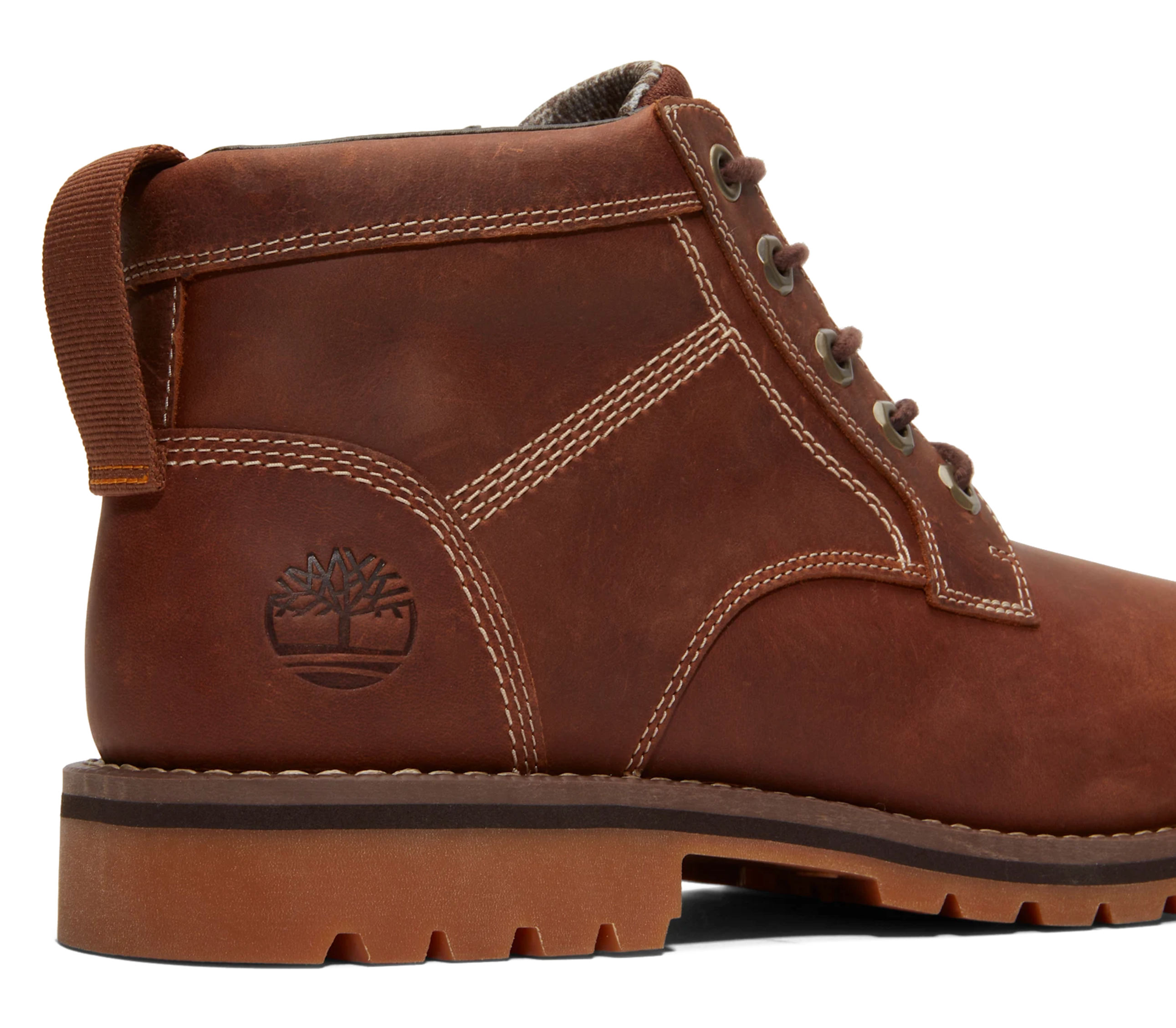 Timberland Larchmont Mid Lace nahkanilkkurit - Ruskea