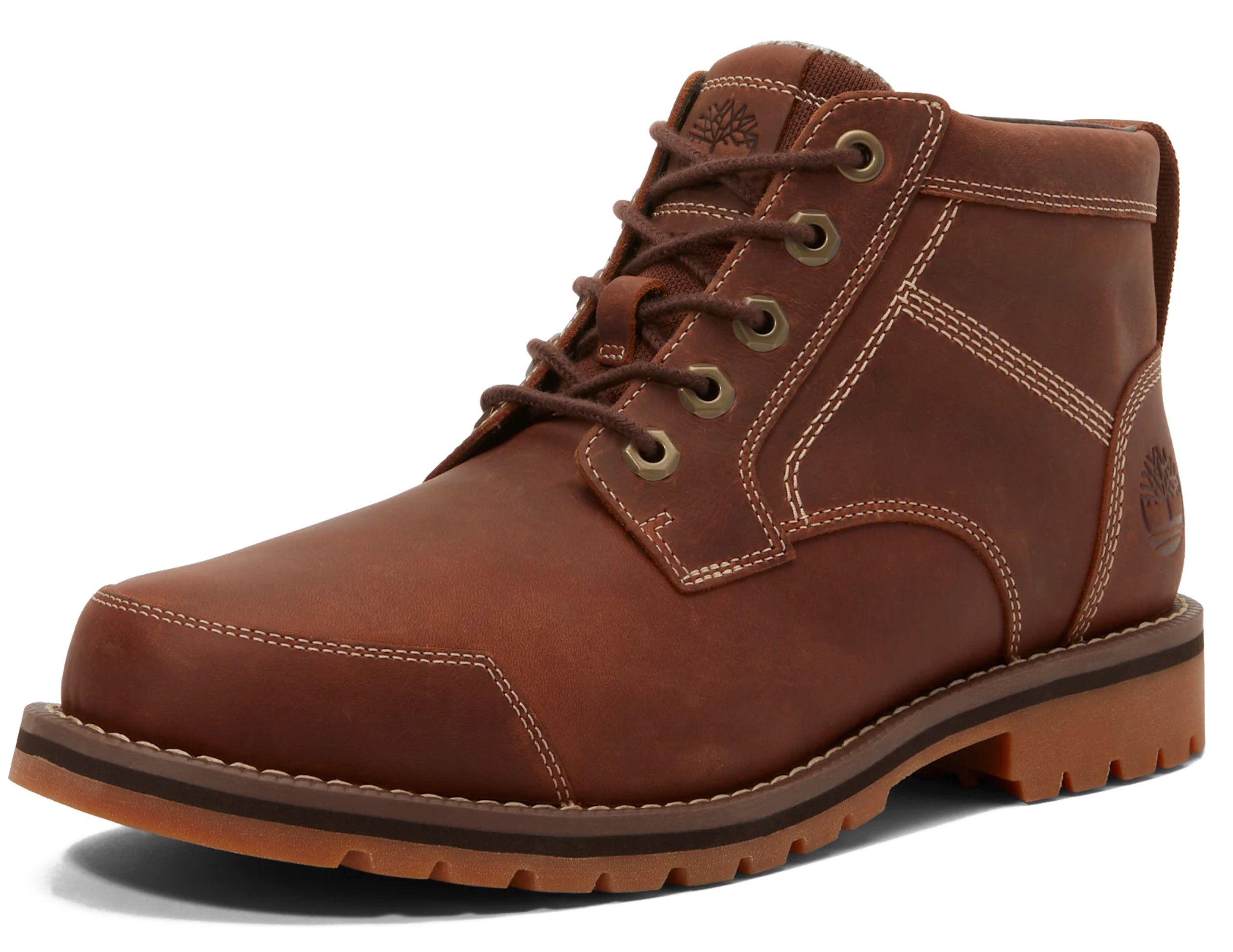 Timberland Larchmont Mid Lace nahkanilkkurit - Ruskea