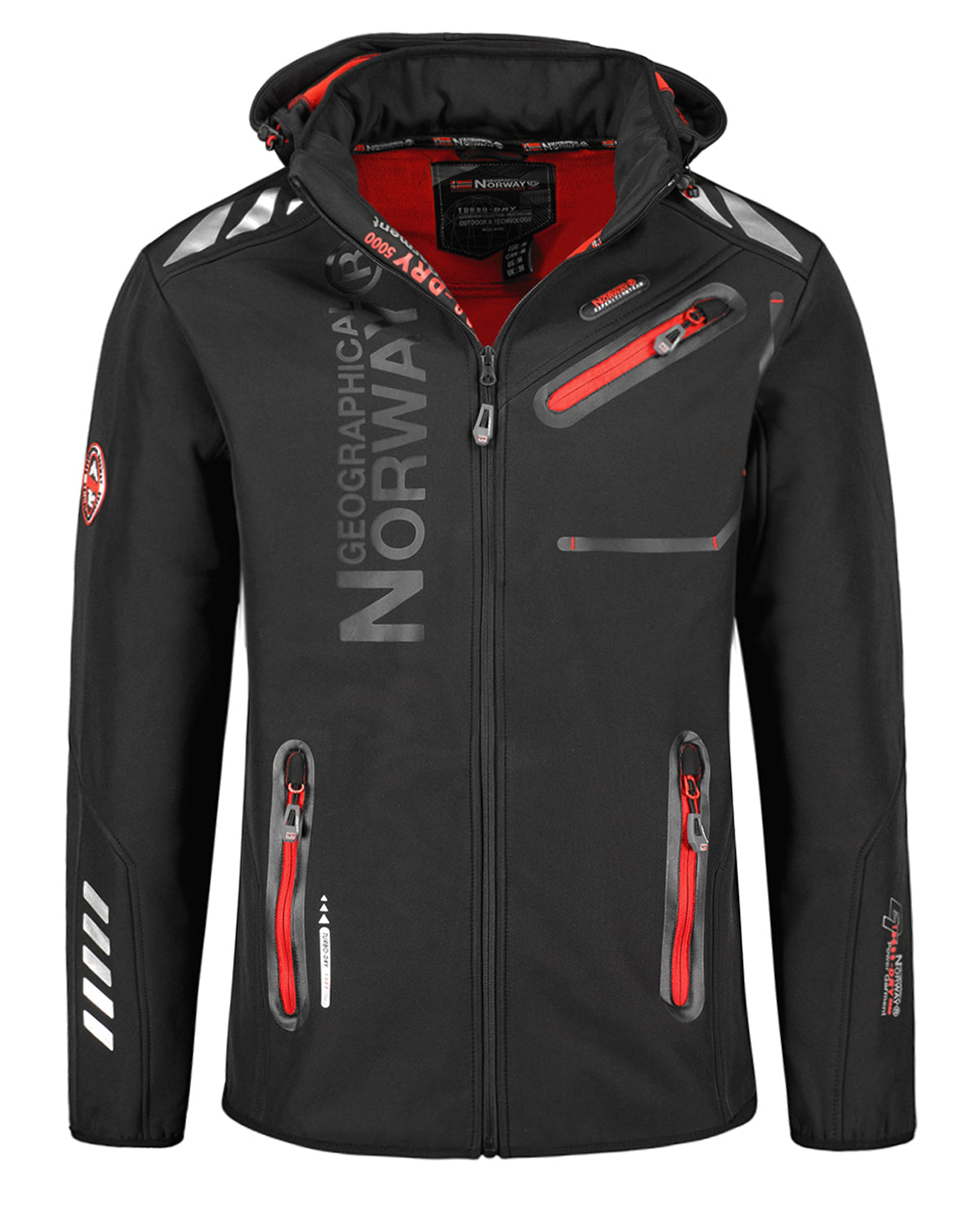 Geographical Norway Royaute softshell-takki - Musta/Punainen