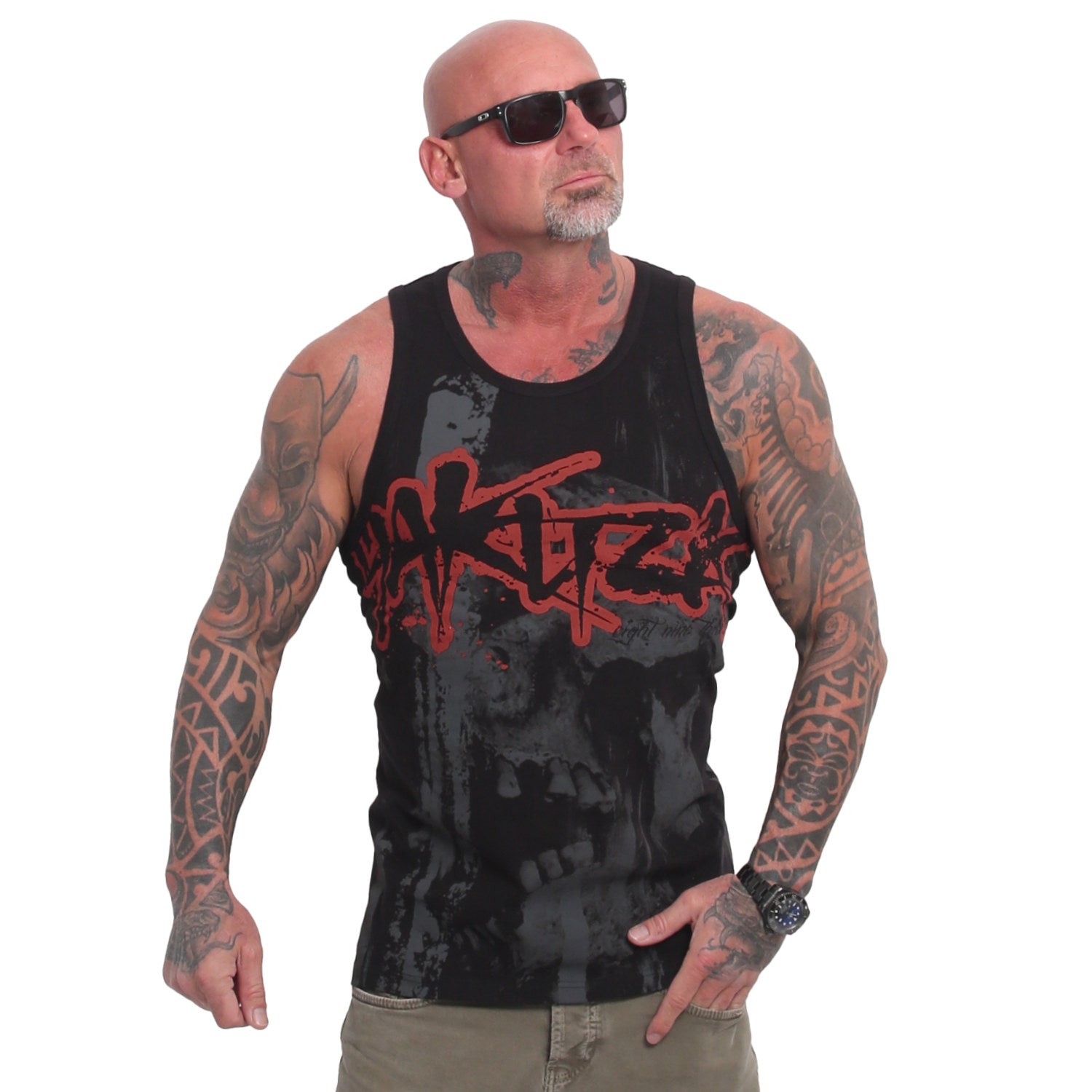 Yakuza Ink Crashed Skull Slim hihaton - Musta