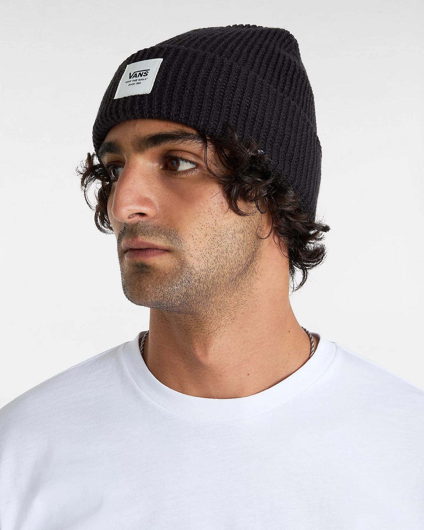 Waffle Cuff Beanie - Black