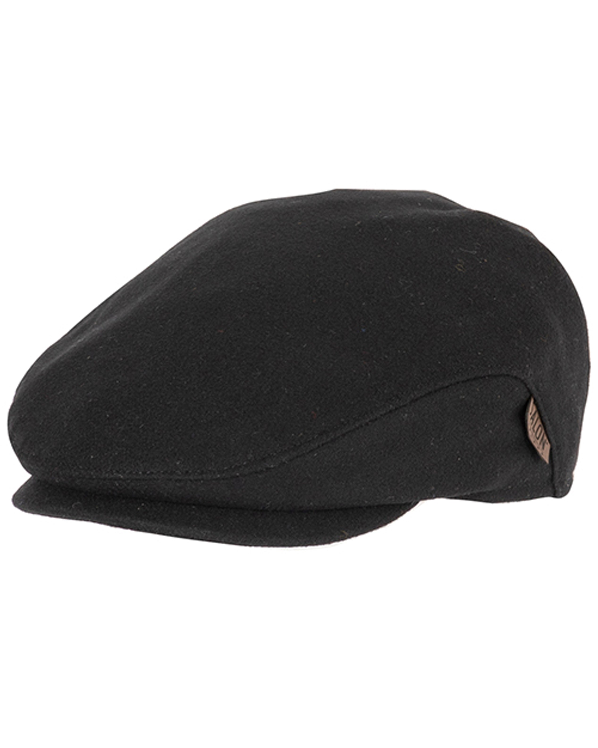 Salon Macon 46 gen wool wind flat cap - Musta