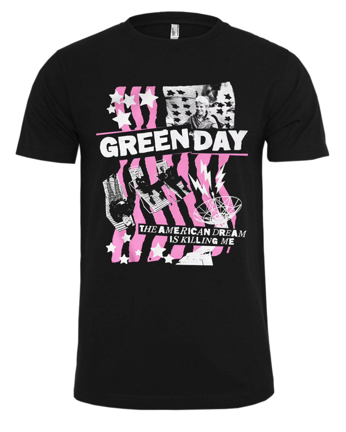 Print Shirt Green Day - American Dream t-paita - Musta