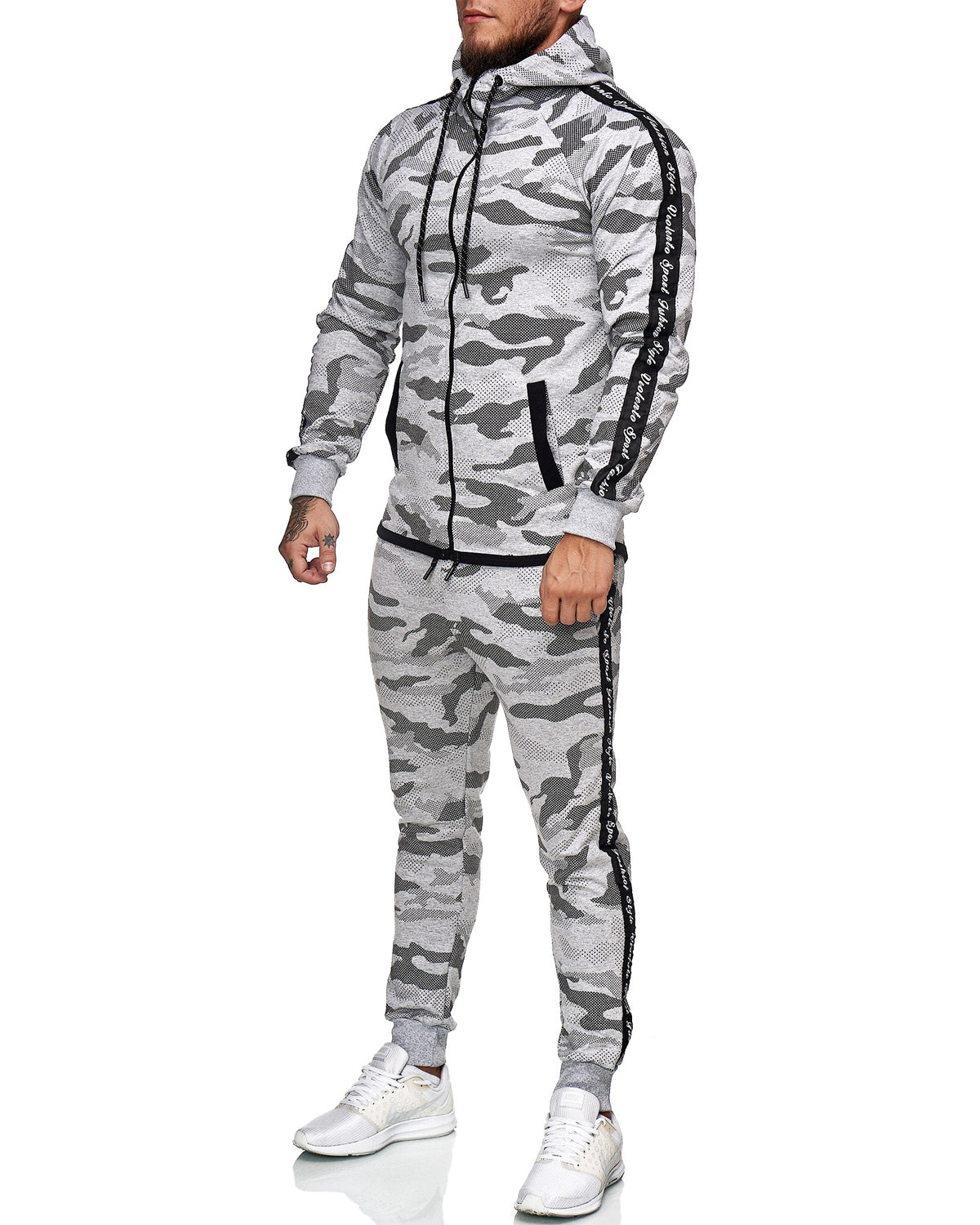 Nike grey camo on sale tracksuit