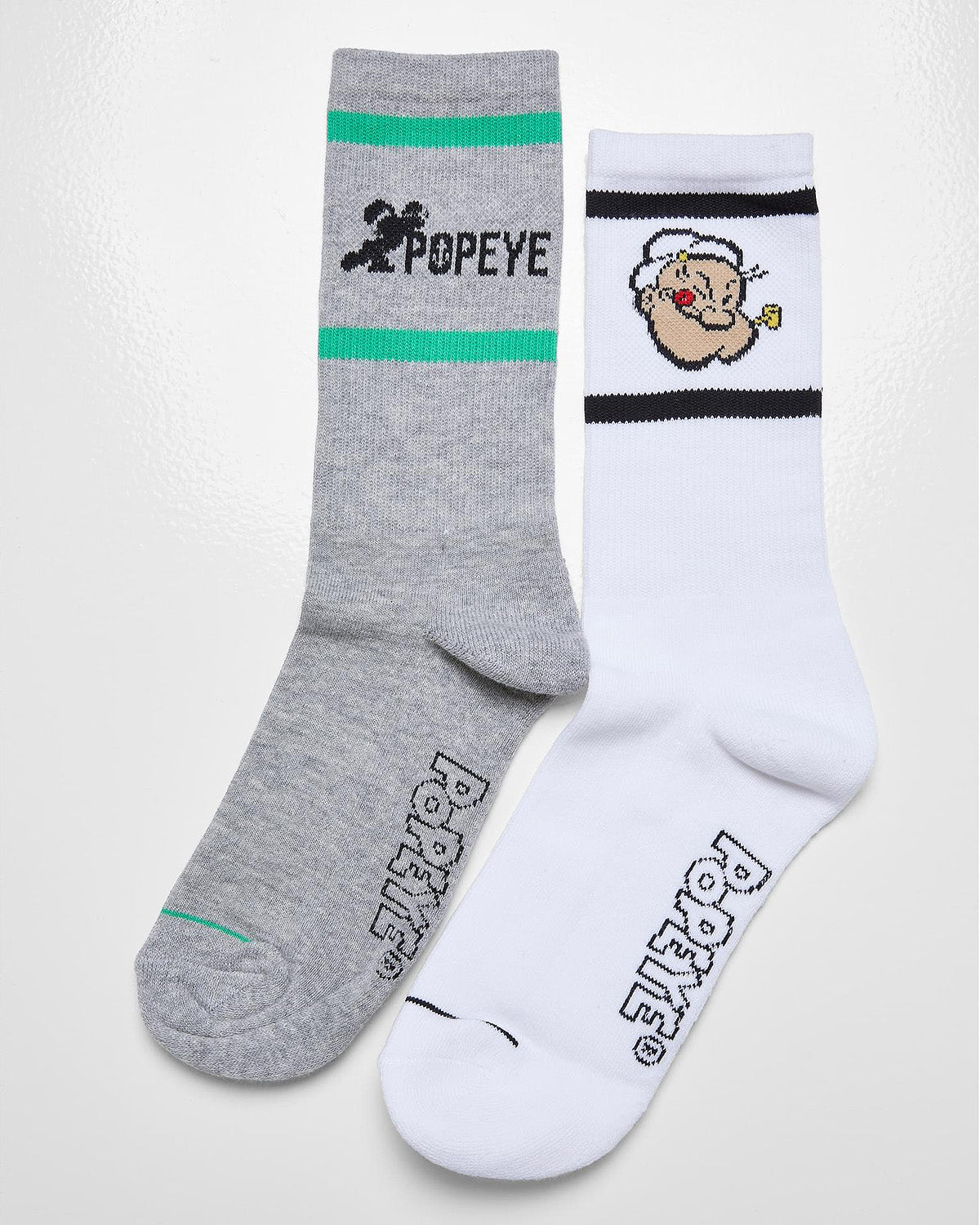 Urban Classics Popeye sukat 2-pack - Harmaa/Valkoinen 47-50