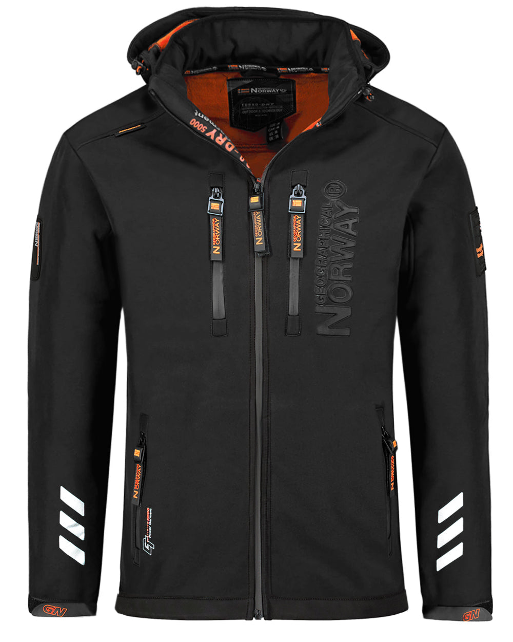 Geographical Norway Richywood softshell-takki - Musta/Oranssi