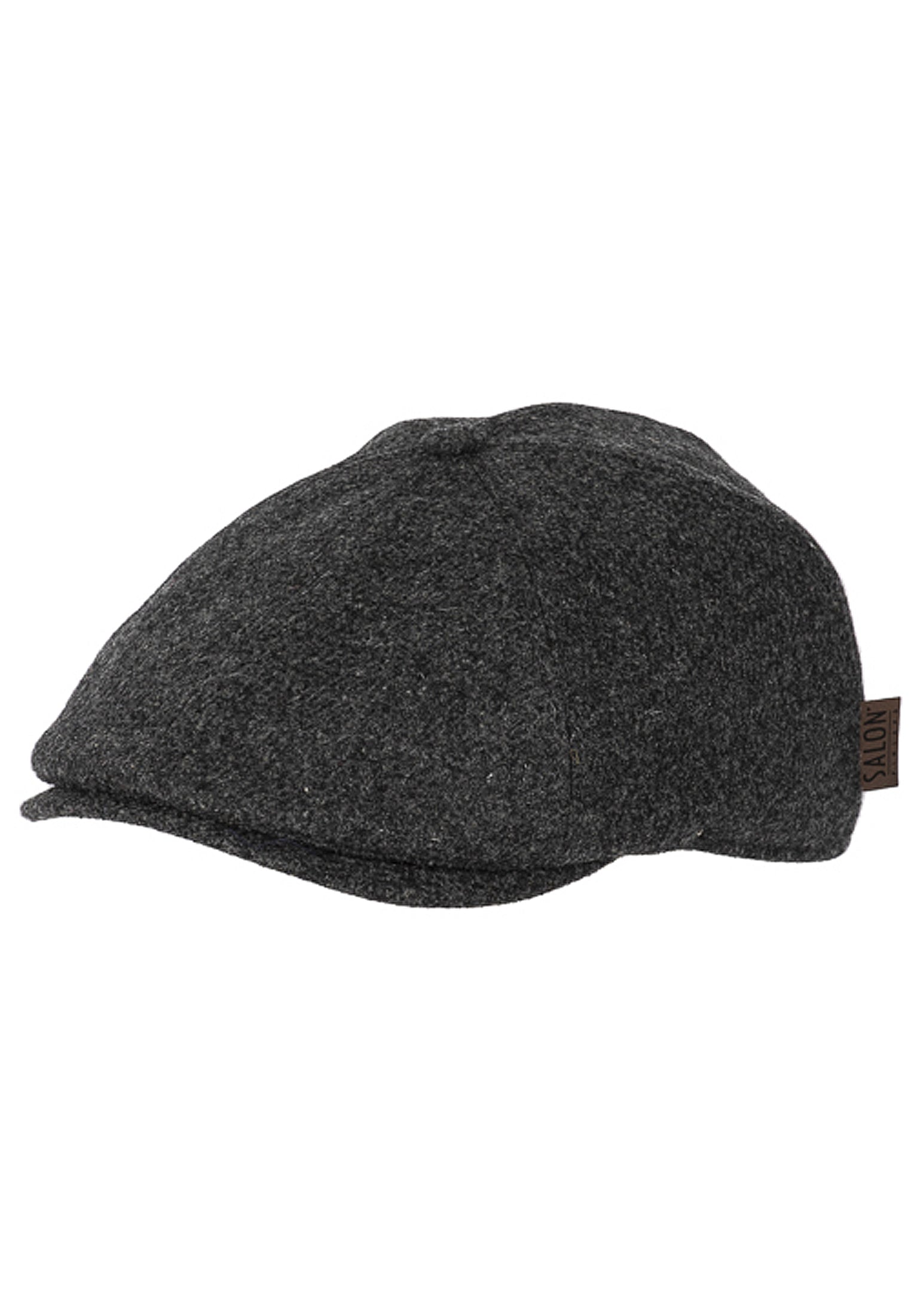 Salon Rocky Gen merino flat cap - Tummanharmaa