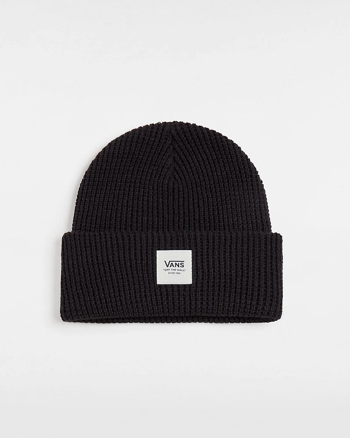 Waffle Cuff Beanie - Black